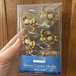 Set Of 12 Monkey Shower Curtain Hooks